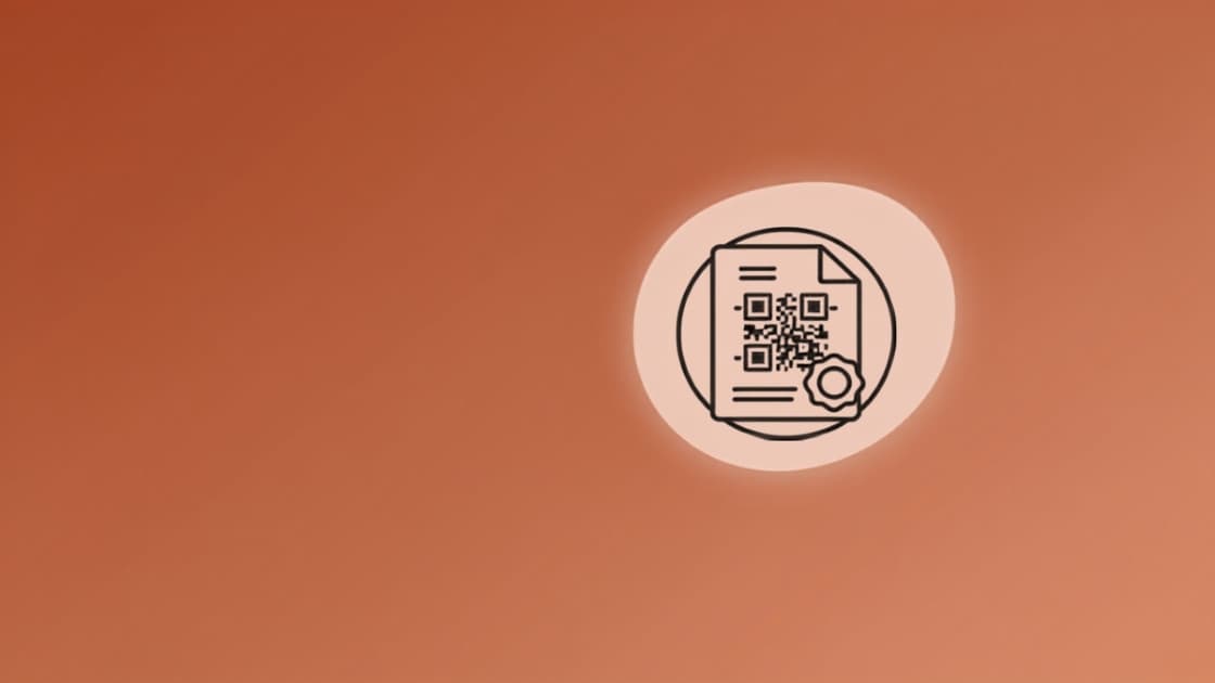 Esquema de factura con un código QR